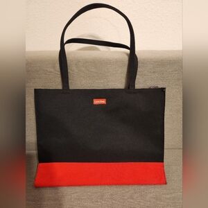 Lancome Two-Tone Black and Red Bag